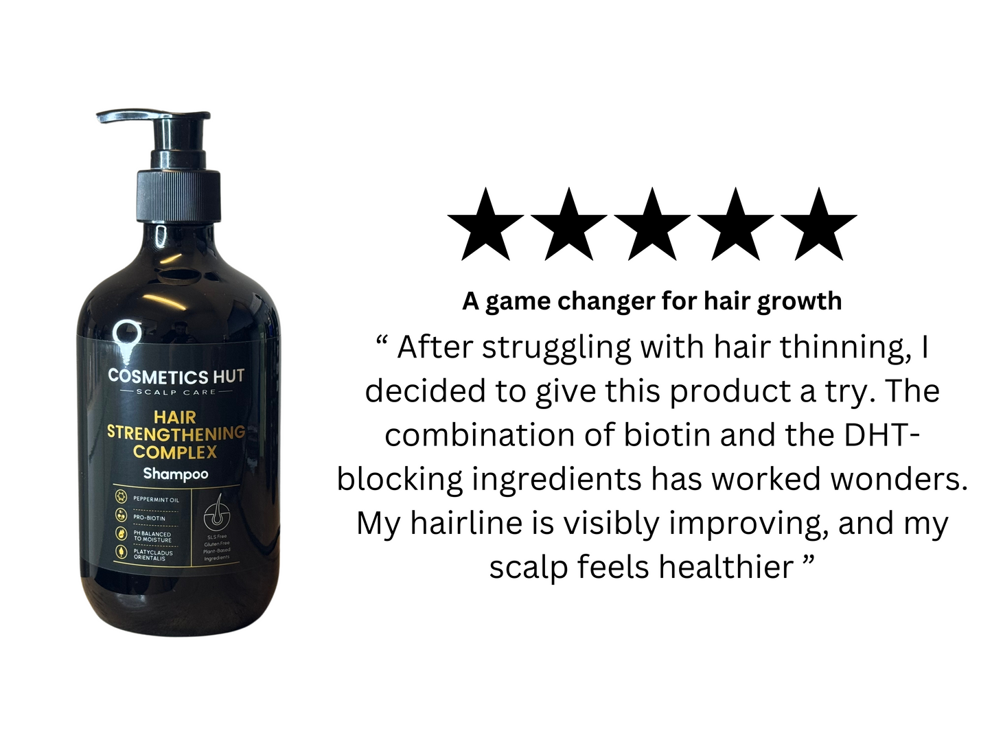 Hair Strengthening Shampoo Biotin Peppermint Platyclaudus Orientalis Keratin Haircare Conditioner Pack