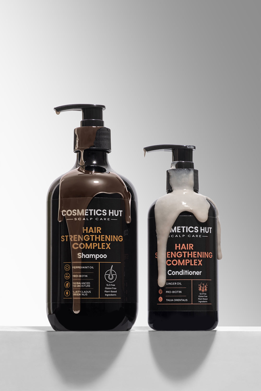 Hair Strengthening Shampoo Biotin Peppermint Platyclaudus Orientalis Keratin Haircare Conditioner Pack