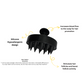 Silicone Scalp Massager Shampoo Brush for Hair Growth, Scalp Care and Head Massage, Shower Hair Scrub Brush Scalp Scrubber/Exfoliator for Dandruff, Super Hygienic and Durable, Black