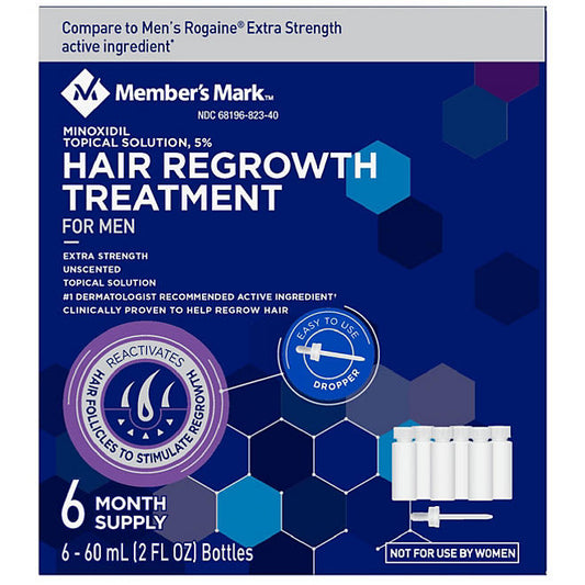 Member's Mark Minoxidil 5% Hair Regrowth Treatment for Men EXP 06/2025